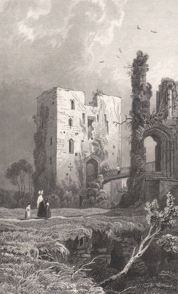 The Keep of Raglan Castle, Monmouthshire, Wales, by Henry Gastineau 1835 print